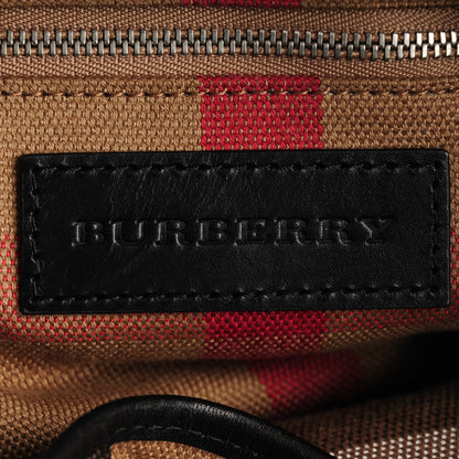 Burberry Grainy Calfskin House Check Small Maidstone Black 6 of 8