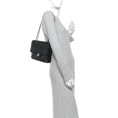 Chanel Calfskin Medium Clam's Pocket Flap Black 2 of 10