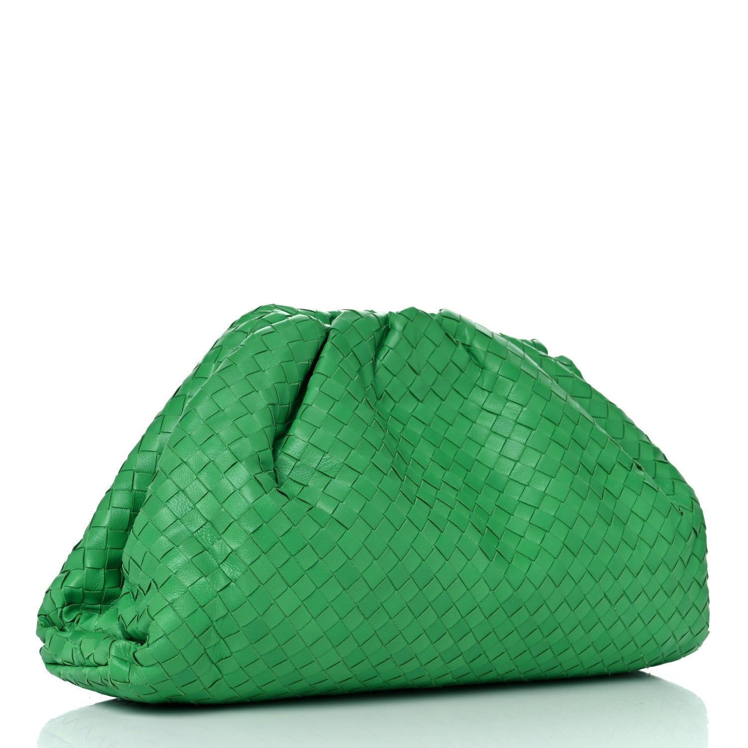 Bottega Veneta Nappa Maxi Intrecciato The Pouch Oversized Clutch Racing Green 3 of 12
