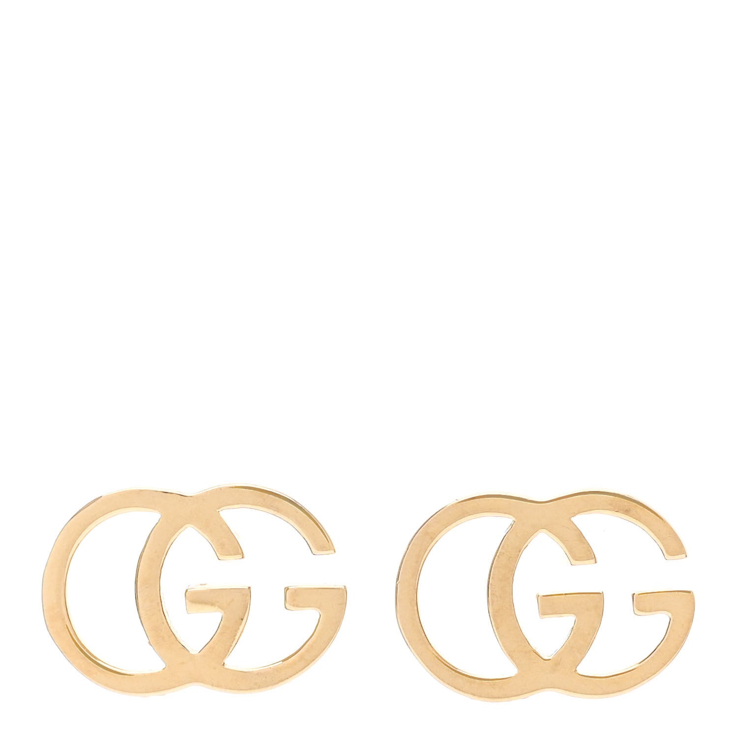 Gucci 18K Yellow Gold GG Tissue Stud Earrings 1 of 6