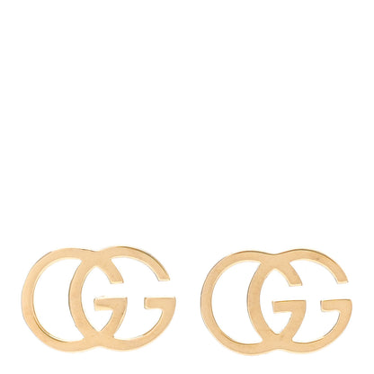 Gucci 18K Yellow Gold GG Tissue Stud Earrings 1 of 6