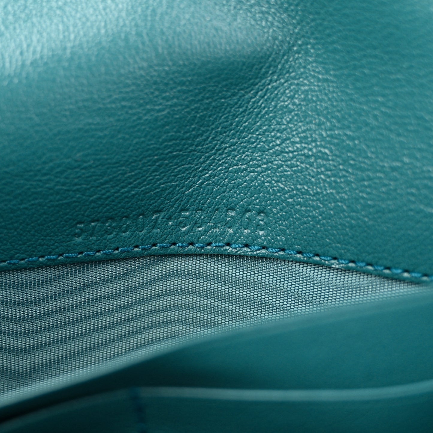 Azalea Calfskin Enamel Matelasse Diagonal Torchon GG Marmont Chain Wallet Imperial Blue Pavone