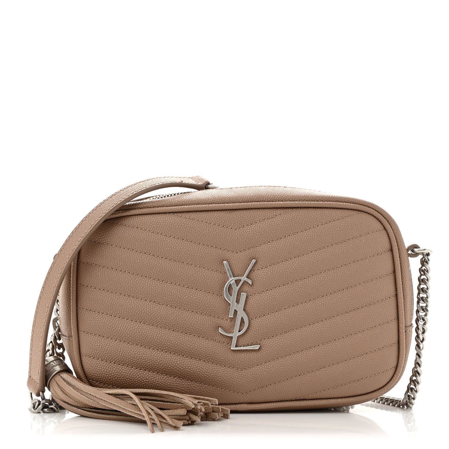 Saint Laurent Grain De Poudre Matelasse Monogram Mini Lou Camera Bag Gold Sand 1 of 12