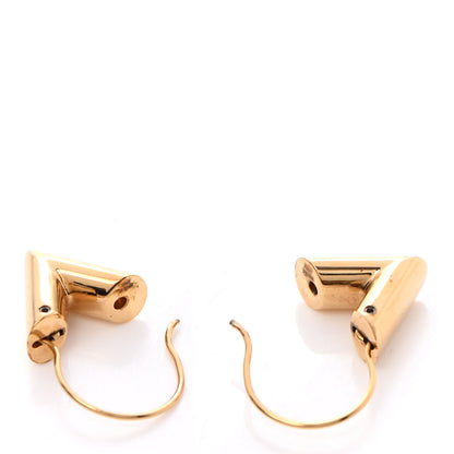 Louis Vuitton Brass Essential V Hoop Earrings Gold 3 of 7