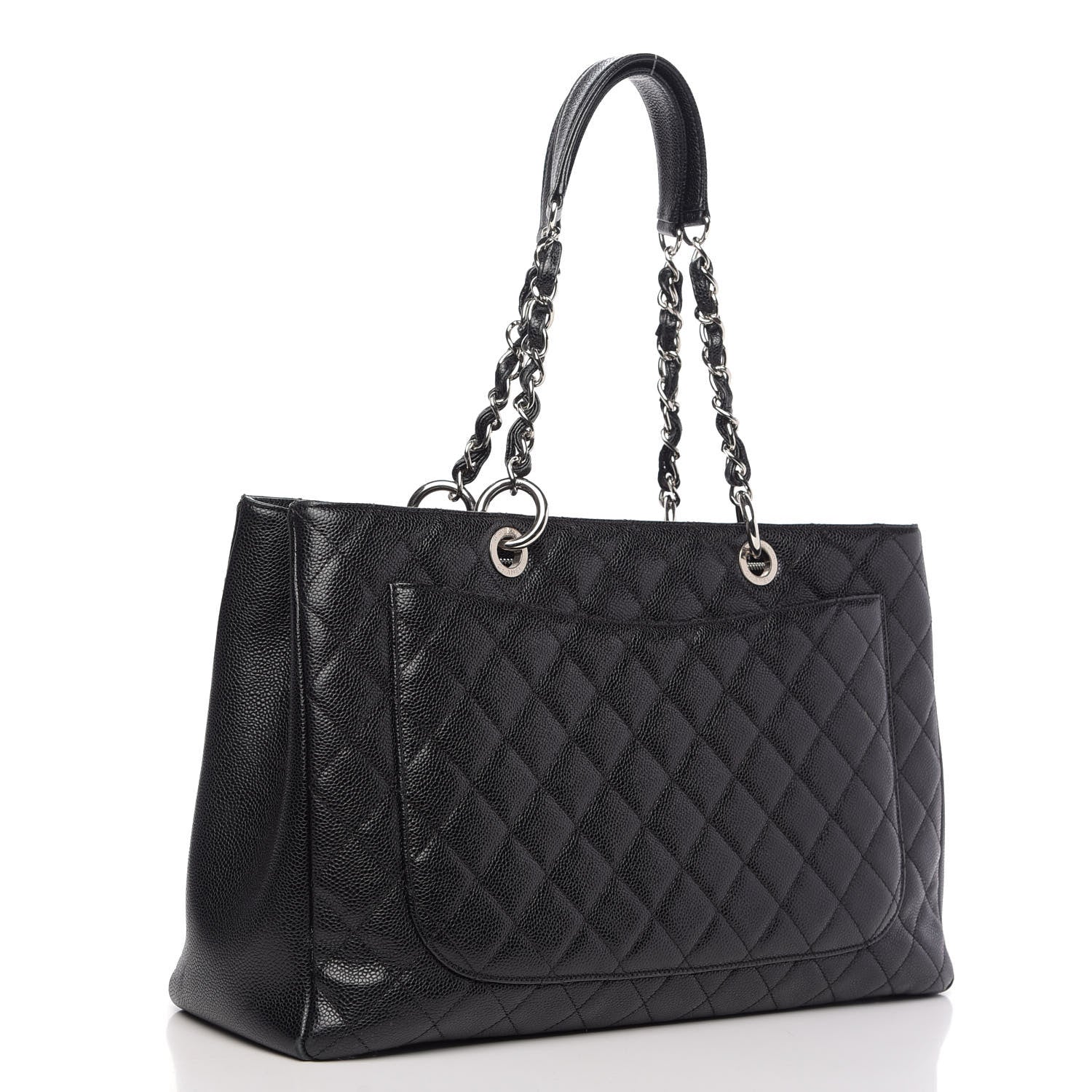 Chanel Caviar Quilted XL Grand Shopping Tote GST Black 3 of 15