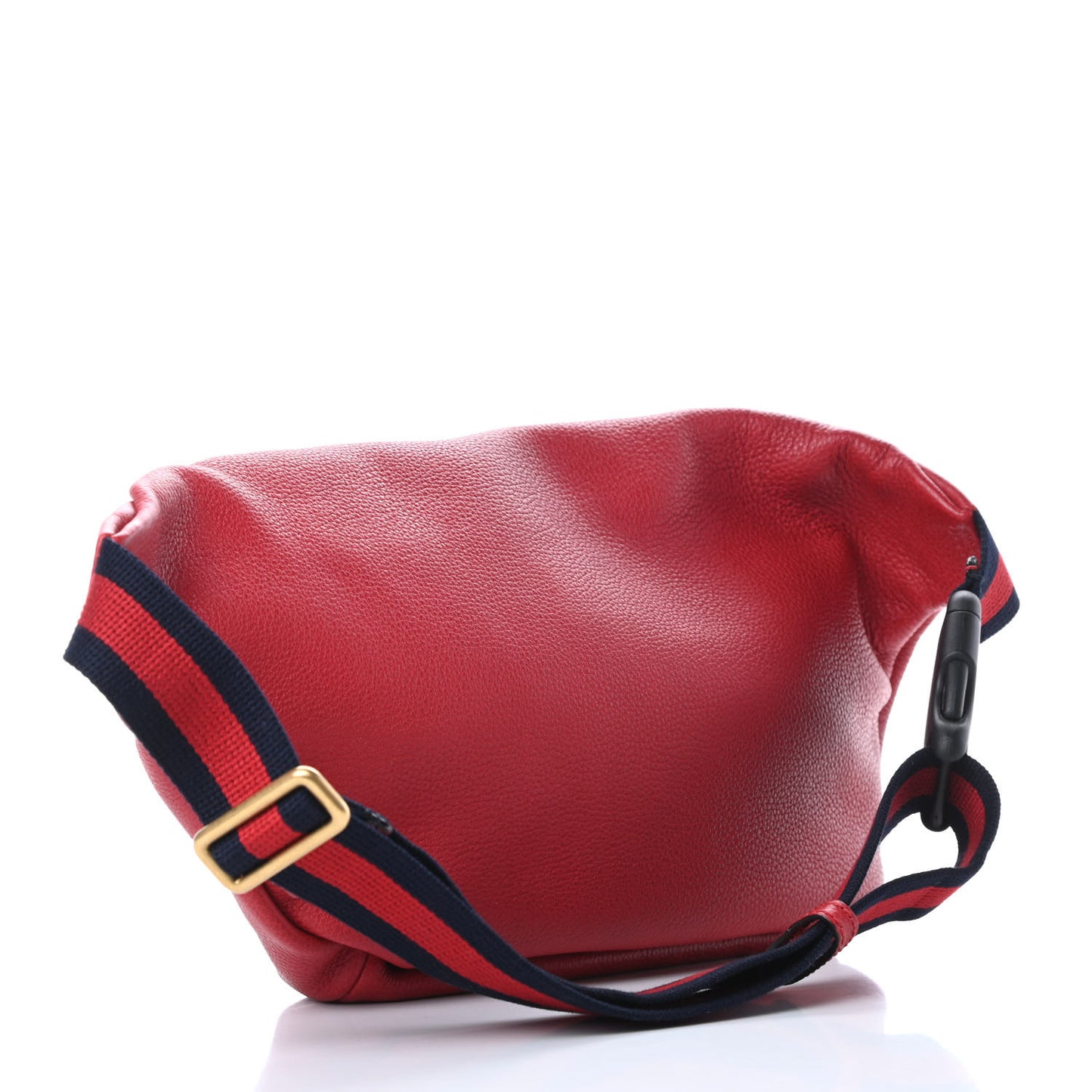 Grained Calfskin Logo Belt Bag Hibiscus Red