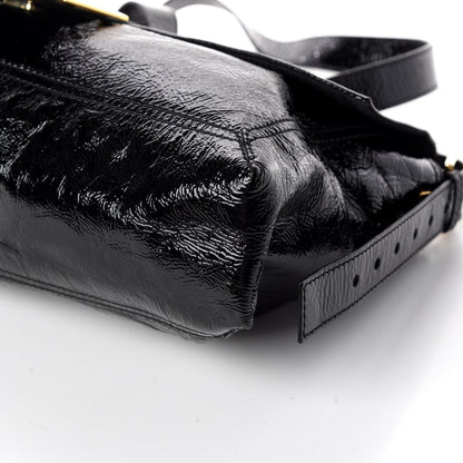 Fendi Vitello Naplak Large Convertible Baguette Black 6 of 10