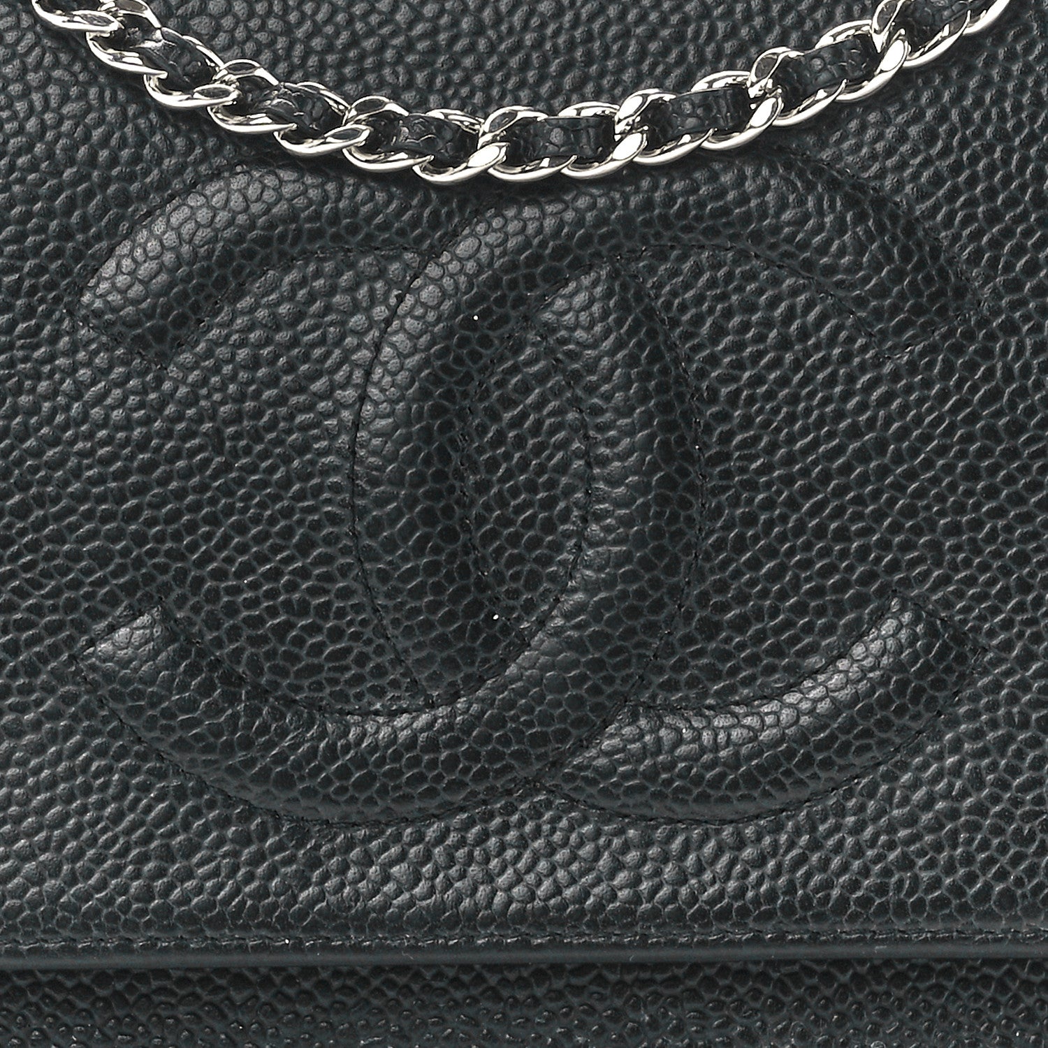 Chanel Caviar Timeless CC Wallet On Chain WOC Black 8 of 11