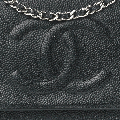 Chanel Caviar Timeless CC Wallet On Chain WOC Black 8 of 11