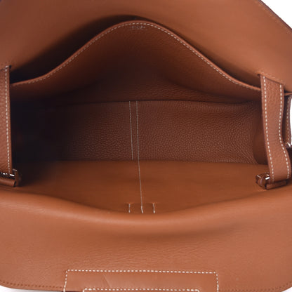 Hermes Taurillon Clemence Halzan 31 Gold 5 of 10
