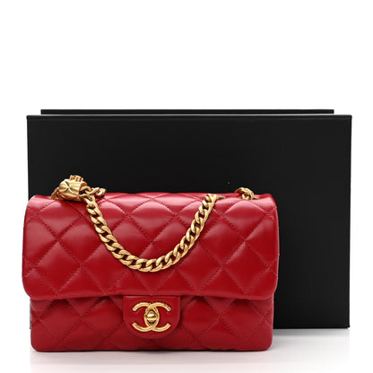 Chanel Lambskin Quilted Small Pillow Crush Flap Red 11 of 11