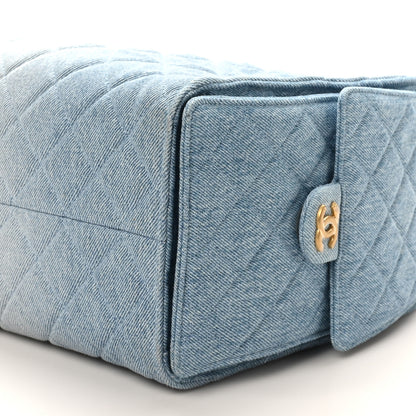 Chanel Washed Denim Quilted Medium Chanel 25 Handbag Blue 11 of 11