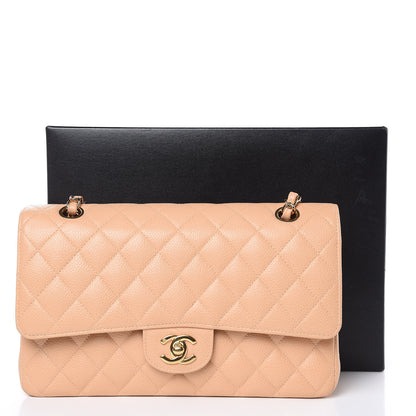 Chanel Caviar Quilted Medium Double Flap Beige 11 of 11