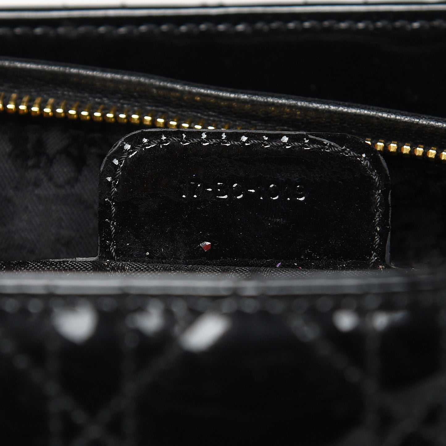 Patent Cannage Large Lady Dior Black