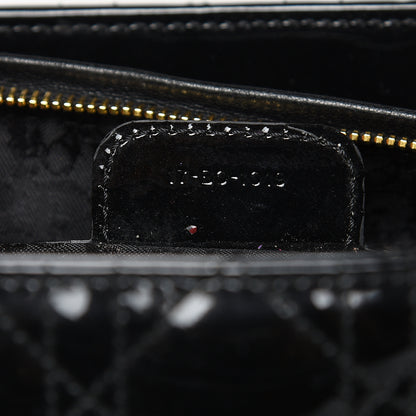 Christian Dior Patent Cannage Large Lady Dior Black 7 of 13