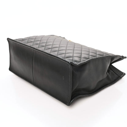 Chanel Calfskin Quilted Large Boy Tote Black 6 of 8
