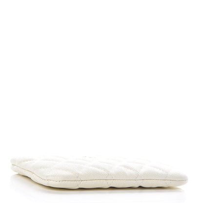 Chanel Caviar Quilted Small Cosmetic Case White 4 of 12