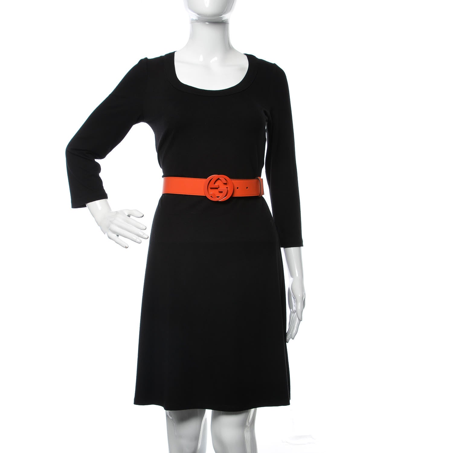 Gucci Nubuck Interlocking G Belt 100 40 Deep Orange 2 of 6
