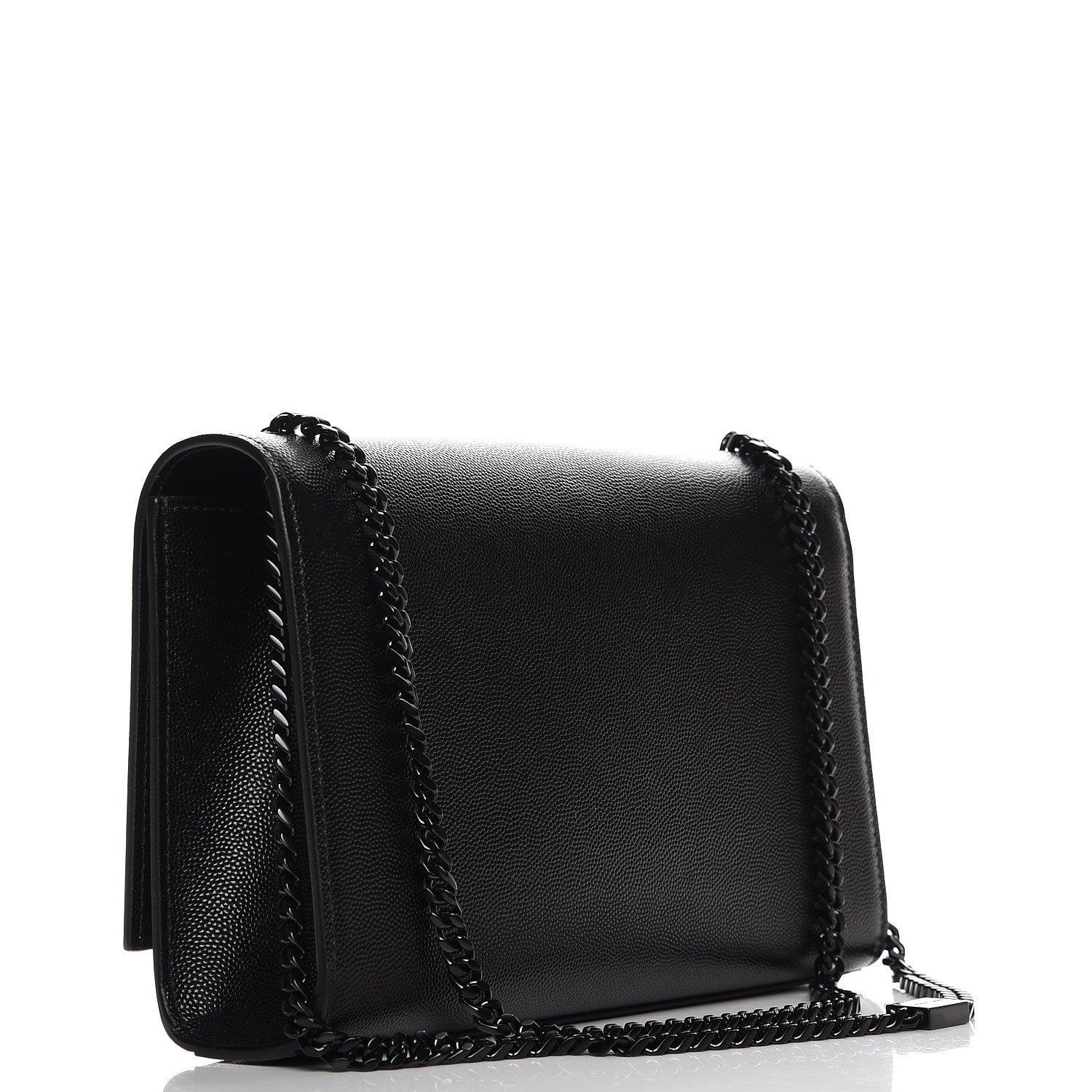 Saint Laurent Grain De Poudre Medium Classic Monogram Kate Satchel Black 3 of 7