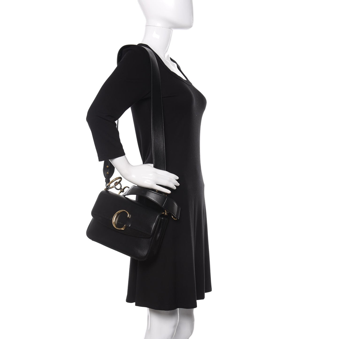Calfskin Small C Double Carry Black