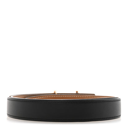 Hermes Swift Epsom 24mm Gamma Belt 85 34 Black Gold 2 of 6