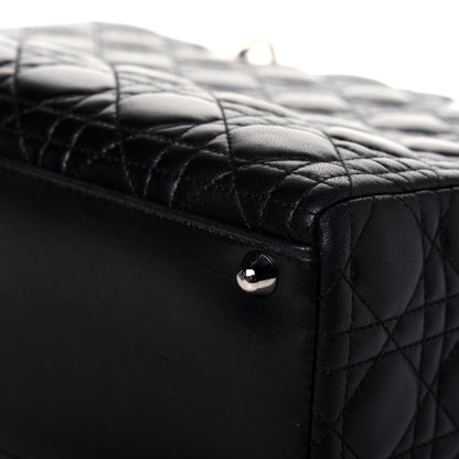 Christian Dior Lambskin Cannage Large Lady Dior Black 12 of 14
