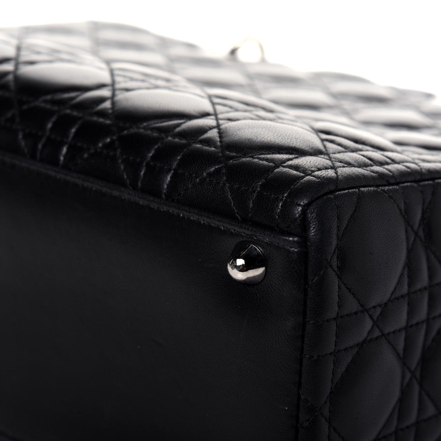Lambskin Cannage Large Lady Dior Black