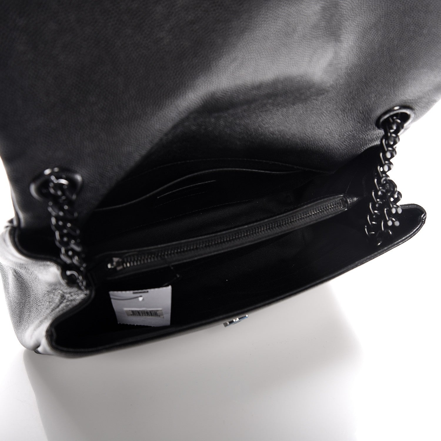 Saint Laurent Grain De Poudre Medium West Hollywood Monogram Fold-Over Black 5 of 9