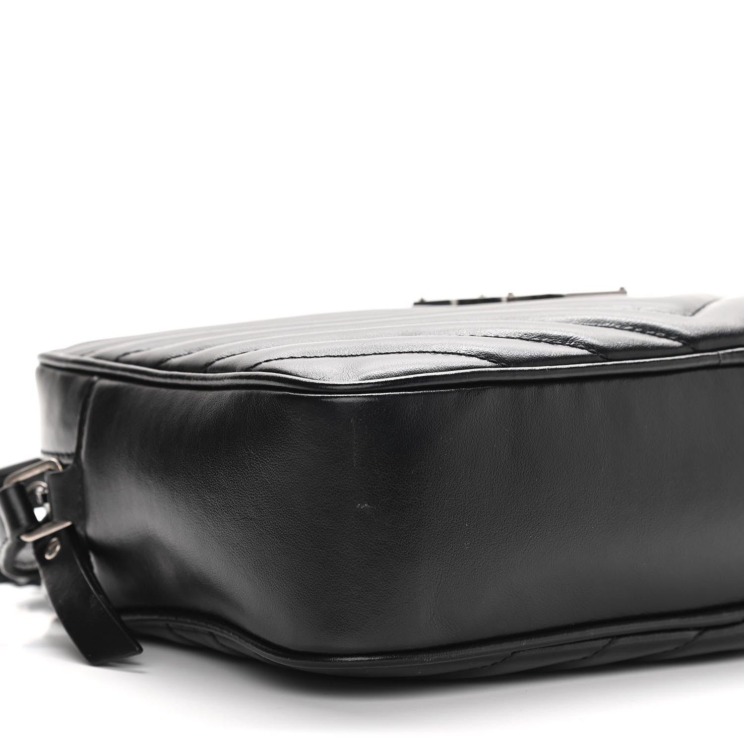 Saint Laurent Calfskin Matelasse Monogram Lou Camera Bag Black 9 of 12
