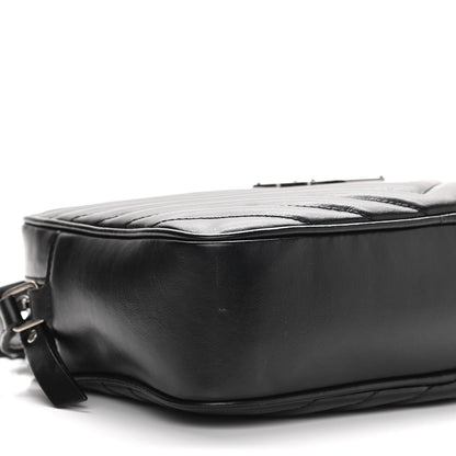 Saint Laurent Calfskin Matelasse Monogram Lou Camera Bag Black 9 of 12