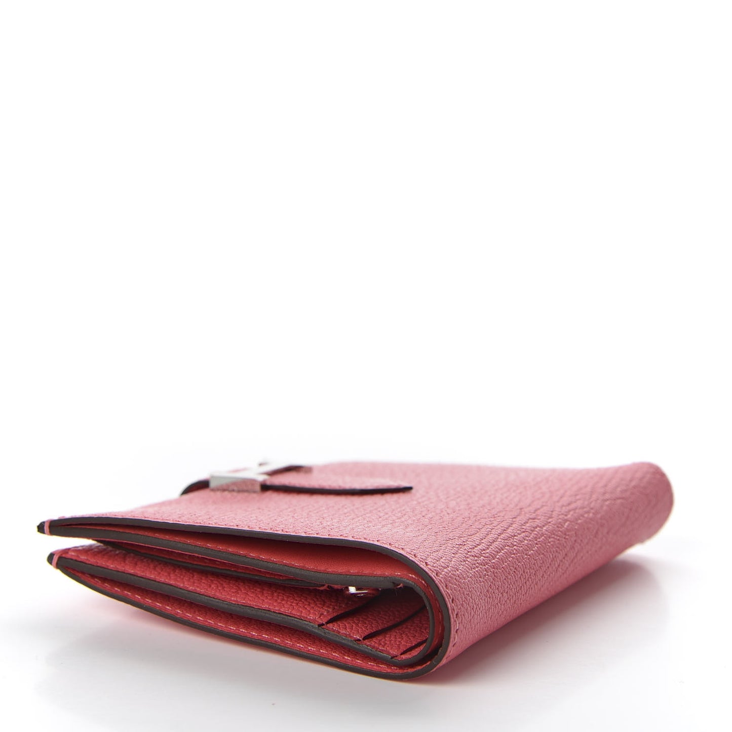 Chevre Mysore Bearn Compact Wallet Rose Lipstick