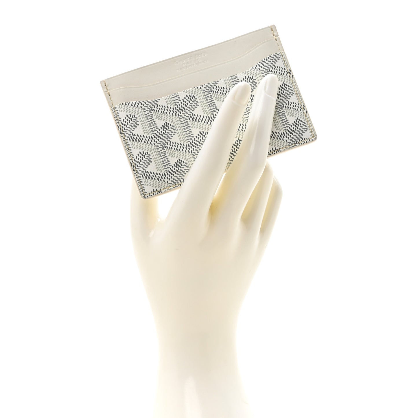 Goyardine Saint Sulpice Card Holder White