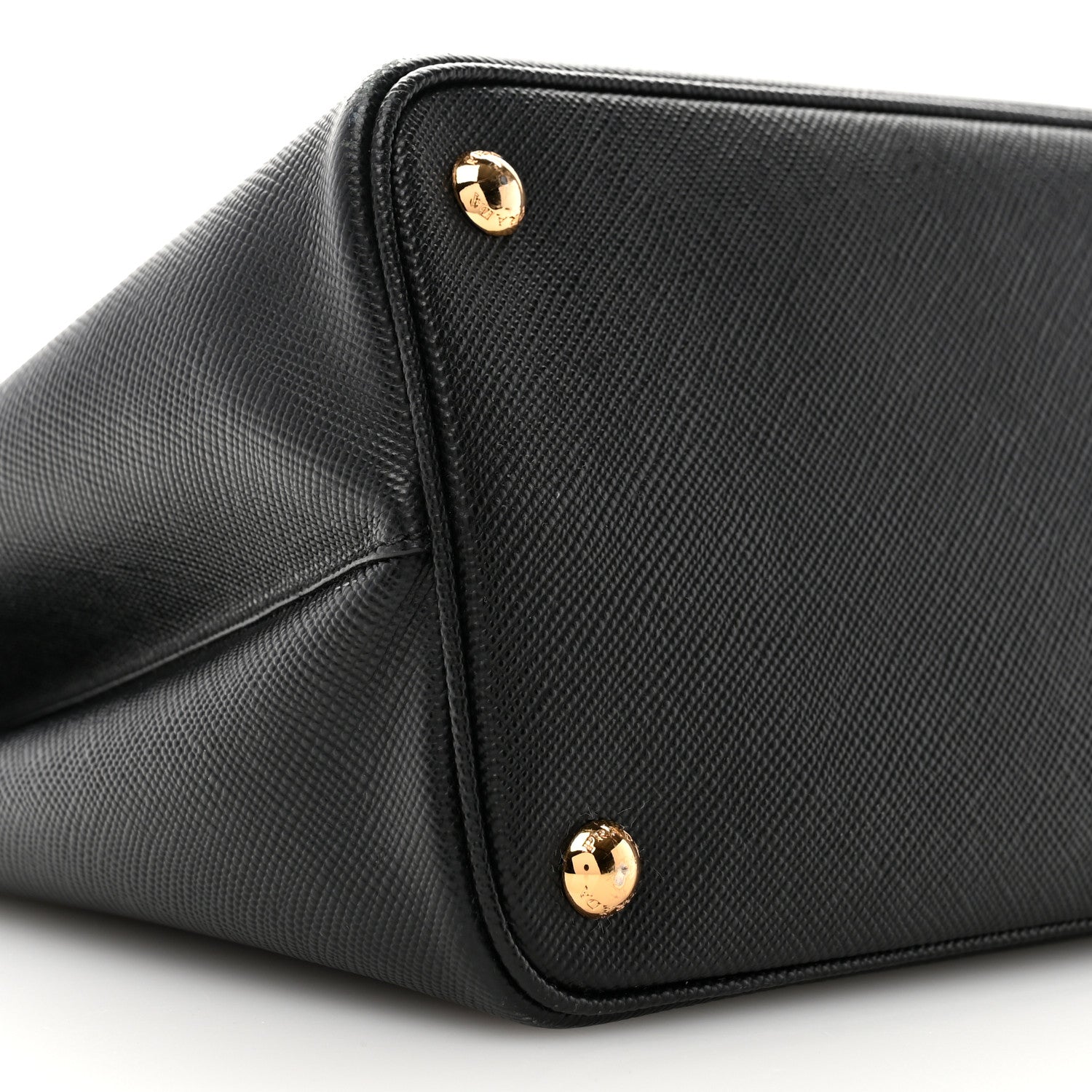 Prada Saffiano Cuir Medium Double Bag Black Fuoco 9 of 11