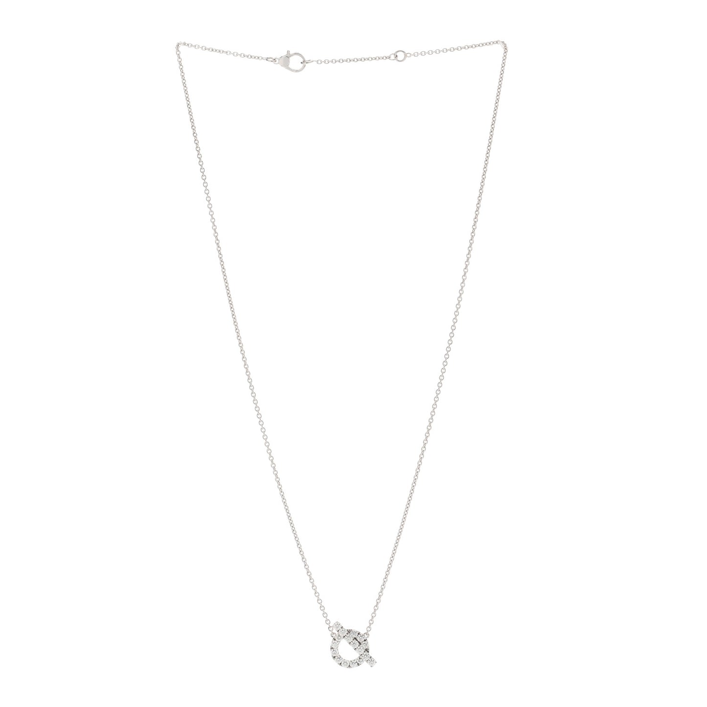 18K White Gold Diamond Finesse Pendant Necklace