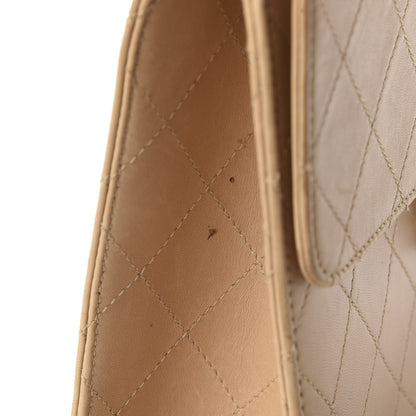 Chanel Lambskin Quilted Maxi Single Flap Beige 12 of 15