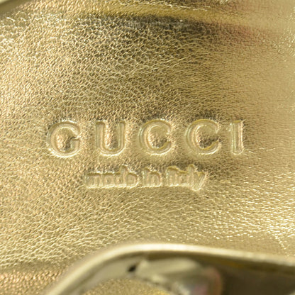 Gucci Patent Cork Slingback Heels 7.5B Gold 5 of 6