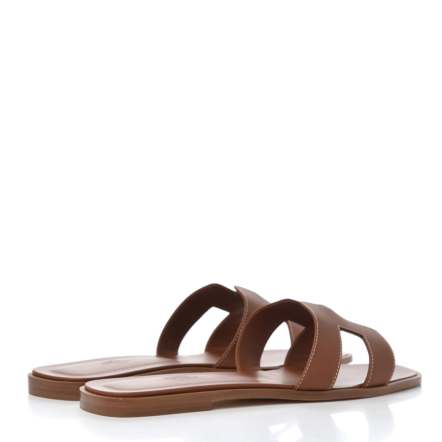 Hermes Box Calfskin Oran Sandals 41 Gold 4 of 13