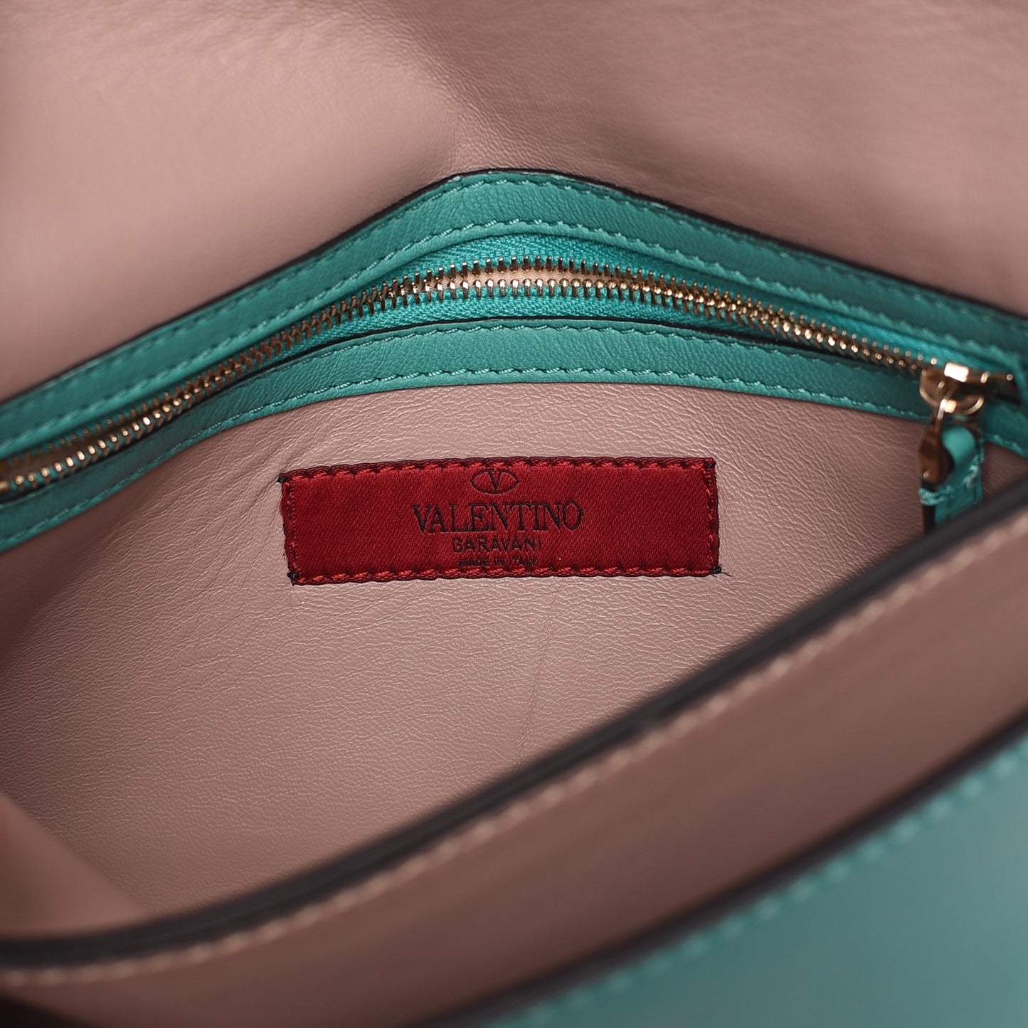 Nappa Rockstud Wristlet Clutch Colibri