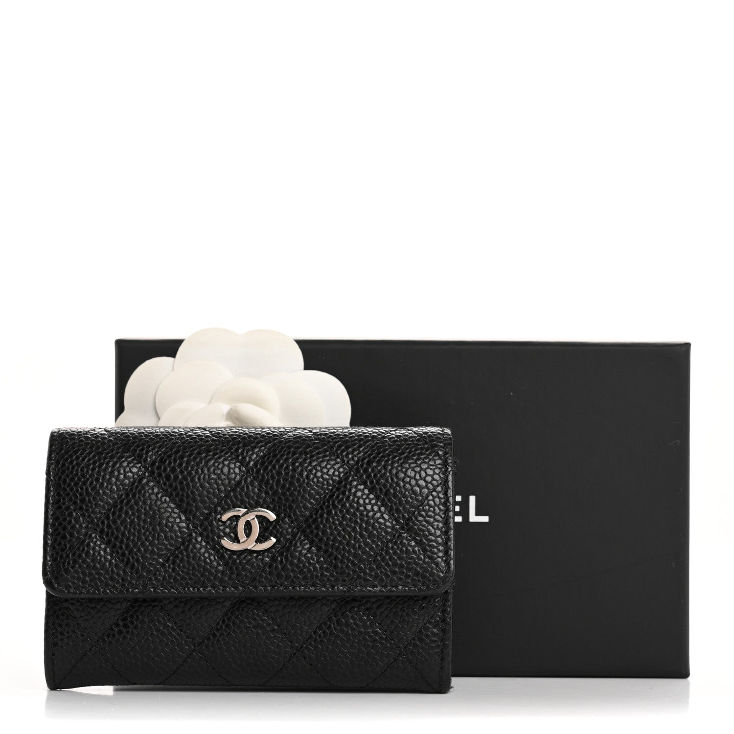 Chanel Caviar Quilted Flap Card Holder Black 15 of 15