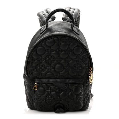 Louis Vuitton Lambskin Flower Quilted Palm Springs Backpack PM Black 1 of 10