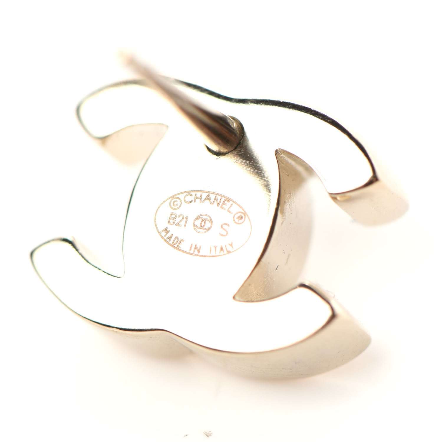 Chanel Metal CC Turnlock Earrings Gold 4 of 4