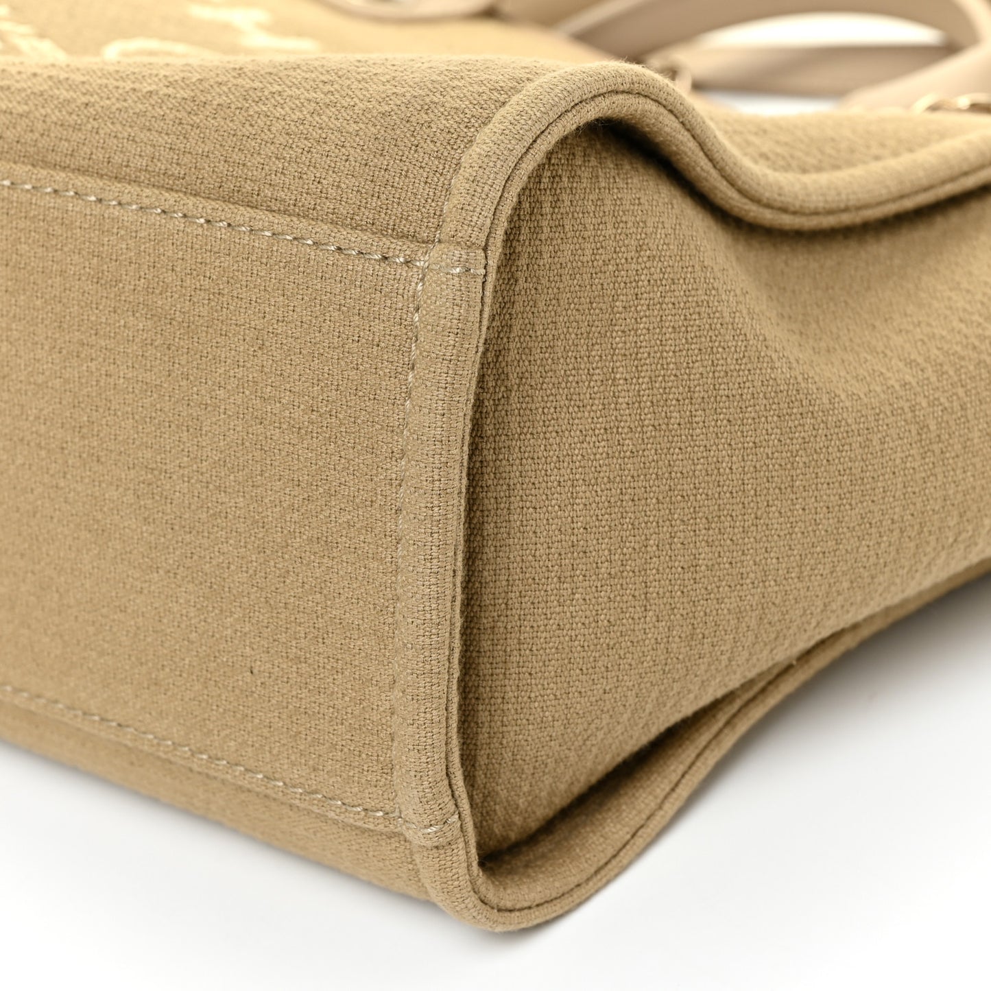 Mixed Fibers Small Deauville Tote Beige