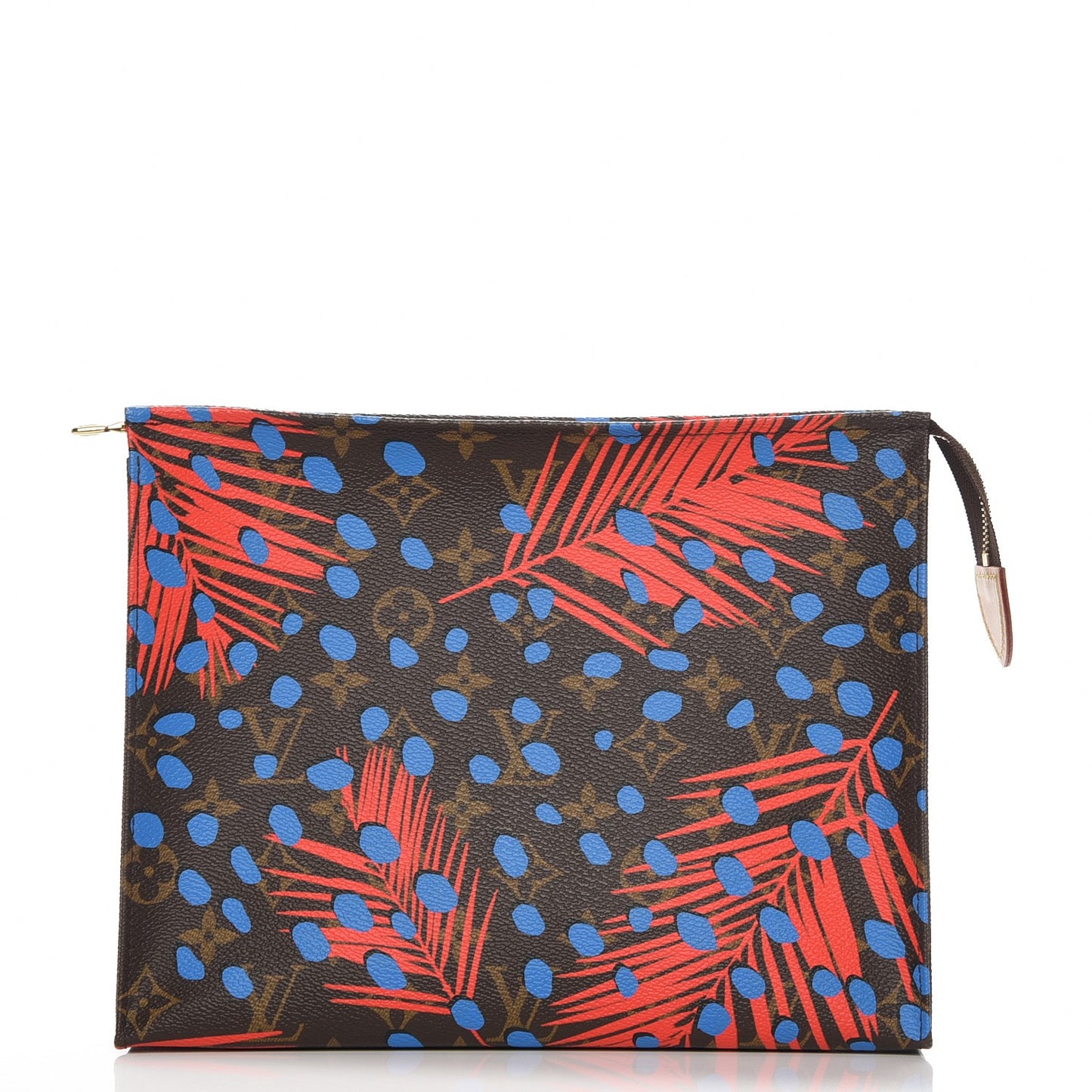 Monogram Jungle Dots Toiletry Pouch 26 Coquelicot Denim