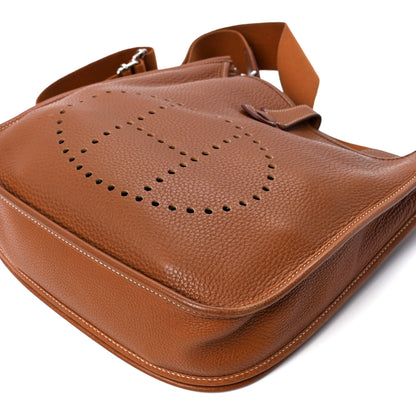 Hermes Taurillon Clemence Evelyne III PM Gold 11 of 11