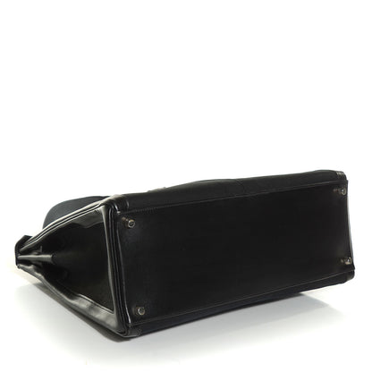 Hermes Box Toile Lakis Kelly 40 Black 4 of 26