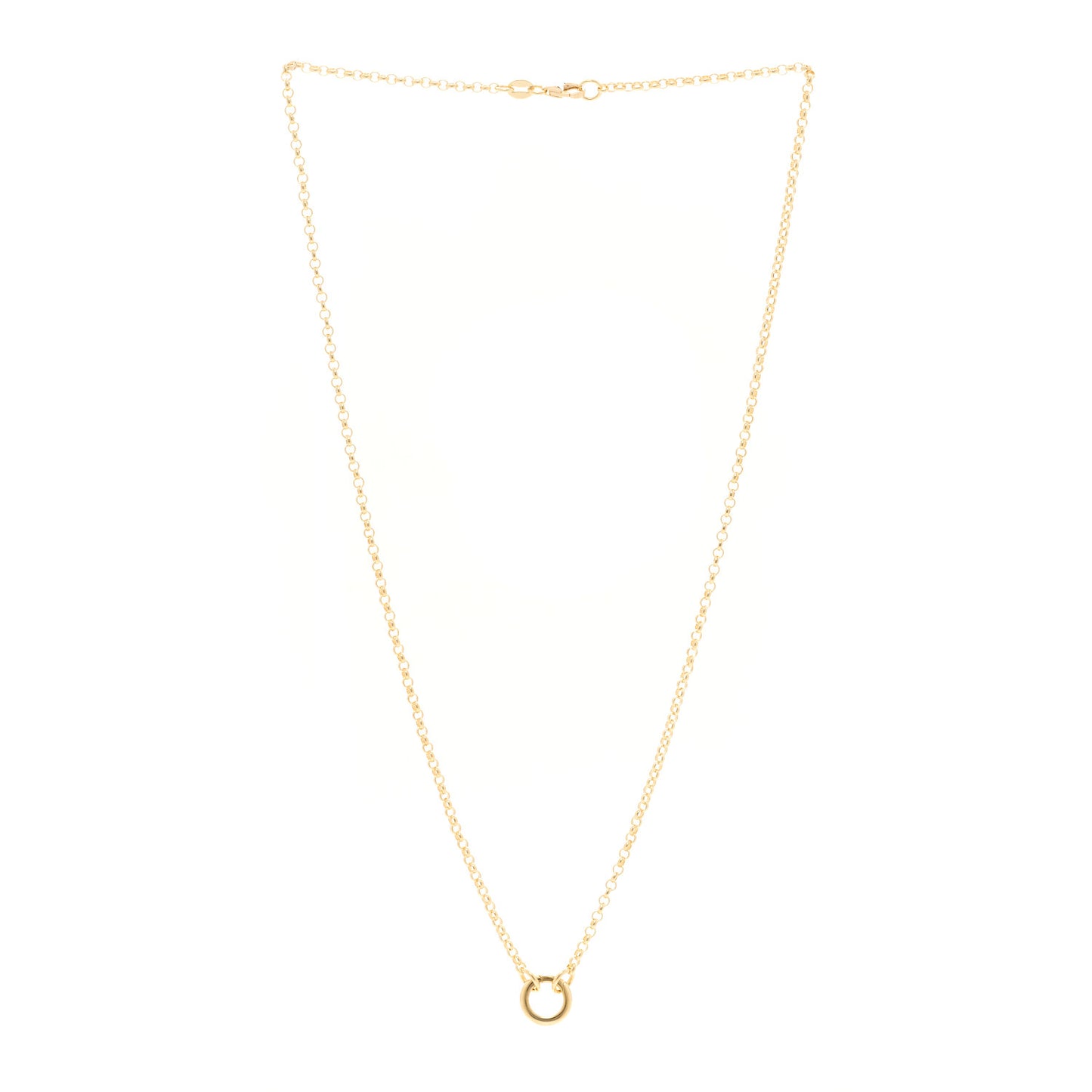 18K Yellow Gold Small Belcher Chain Mini Chubby Annex Link Necklace