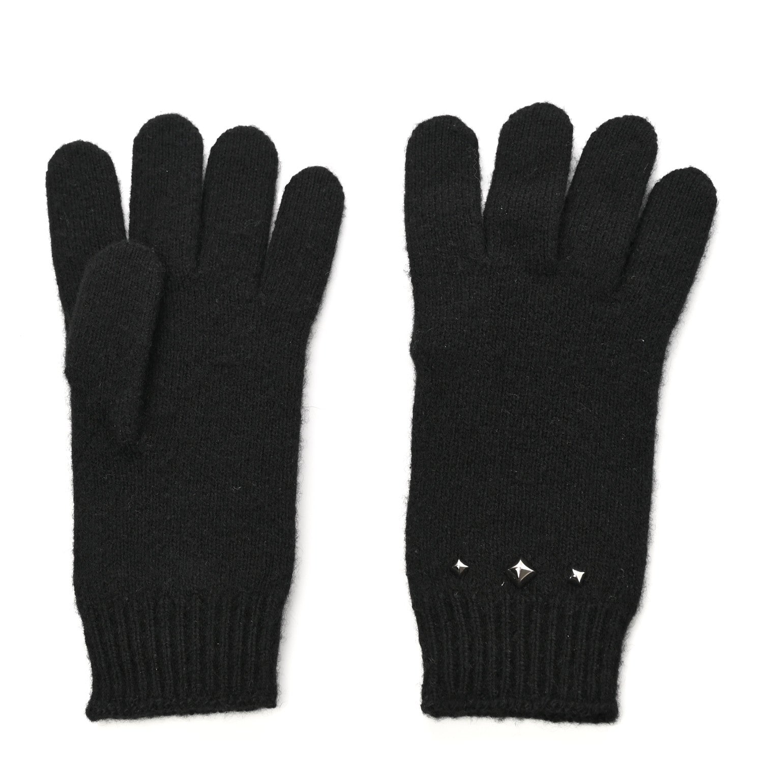 Hermes Cashmere Darling Gloves M Black 1 of 4