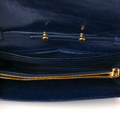 Miu Miu Nappa Matelasse Wallet On Chain Blue 6 of 9