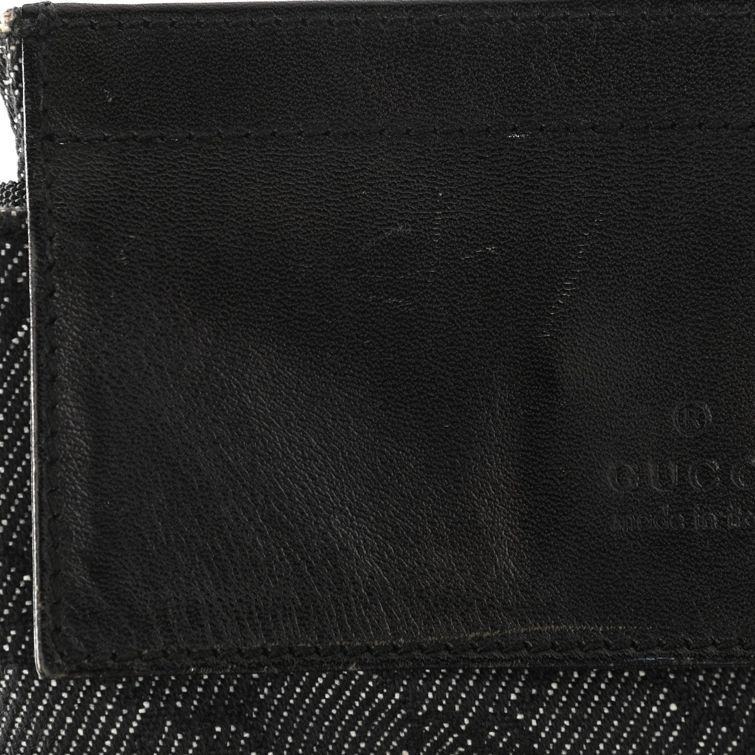 Gucci Denim Monogram Double Pocket Belt Bag Black 27 of 31