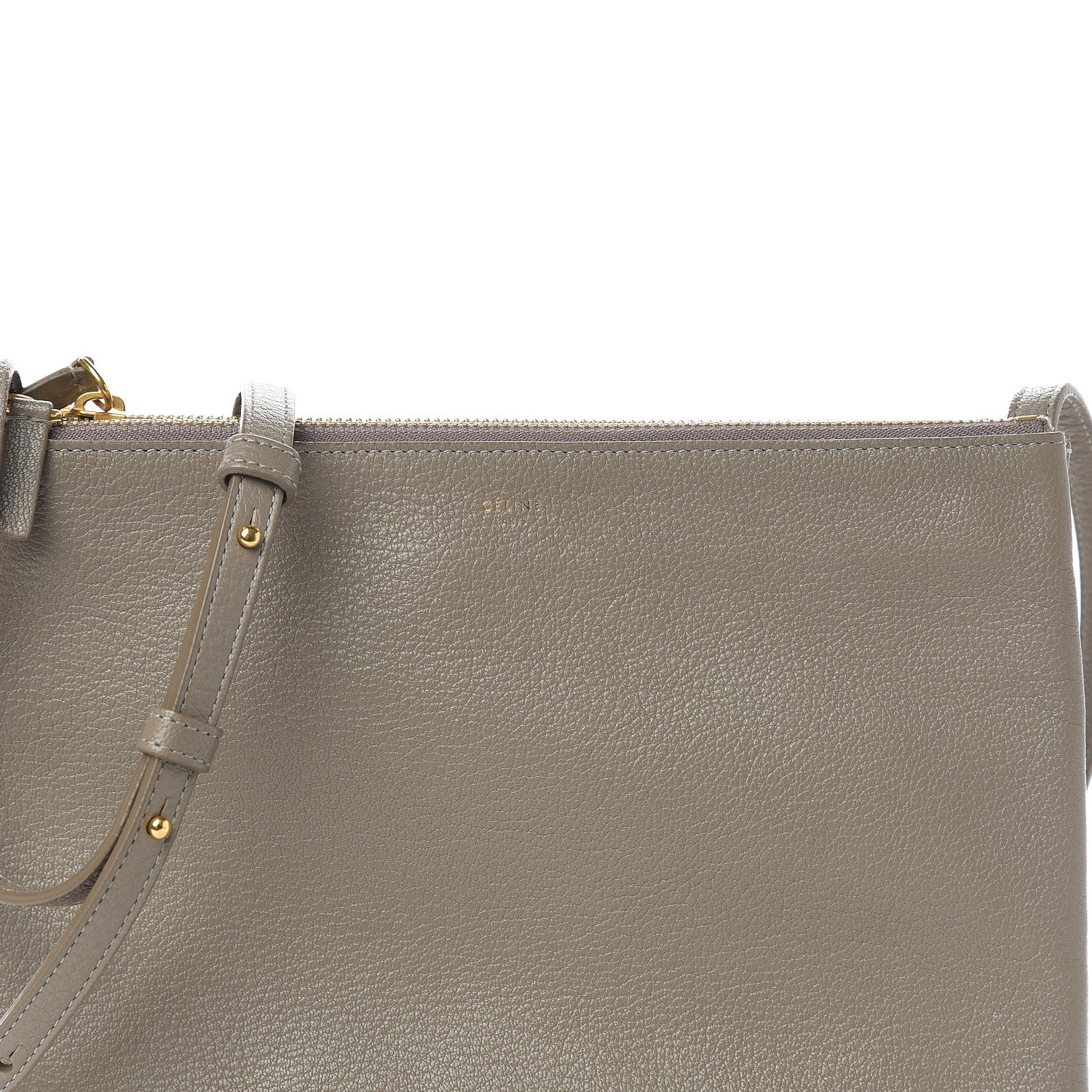 Celine Lambskin Large Trio Crossbody Bag Smoke 7 of 9